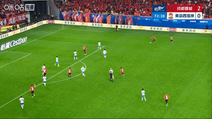 成都蓉城5-1大胜青岛西海岸 费利佩生日帽戏法助